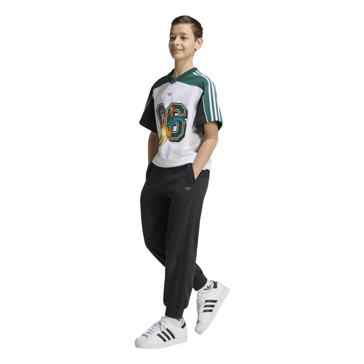 + Pokemon Kids Jersey 'White Collegiate Green'