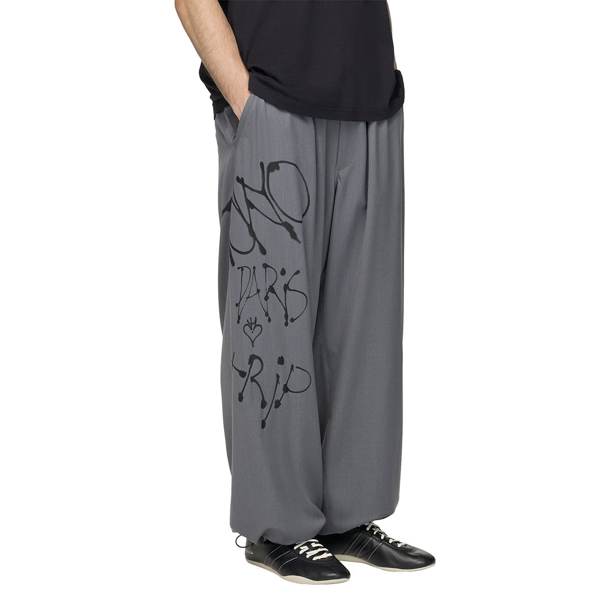 + Chito City Wool Wide Pants 'Grey'