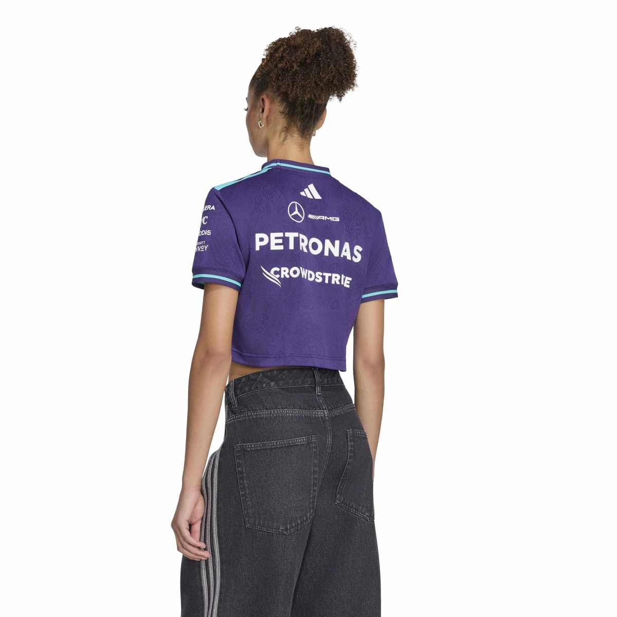 + Mercedes-AMG Petronas F1 Team Vanda Bloom Wmns Driver Crop Top Jersey 'Dark Purple'