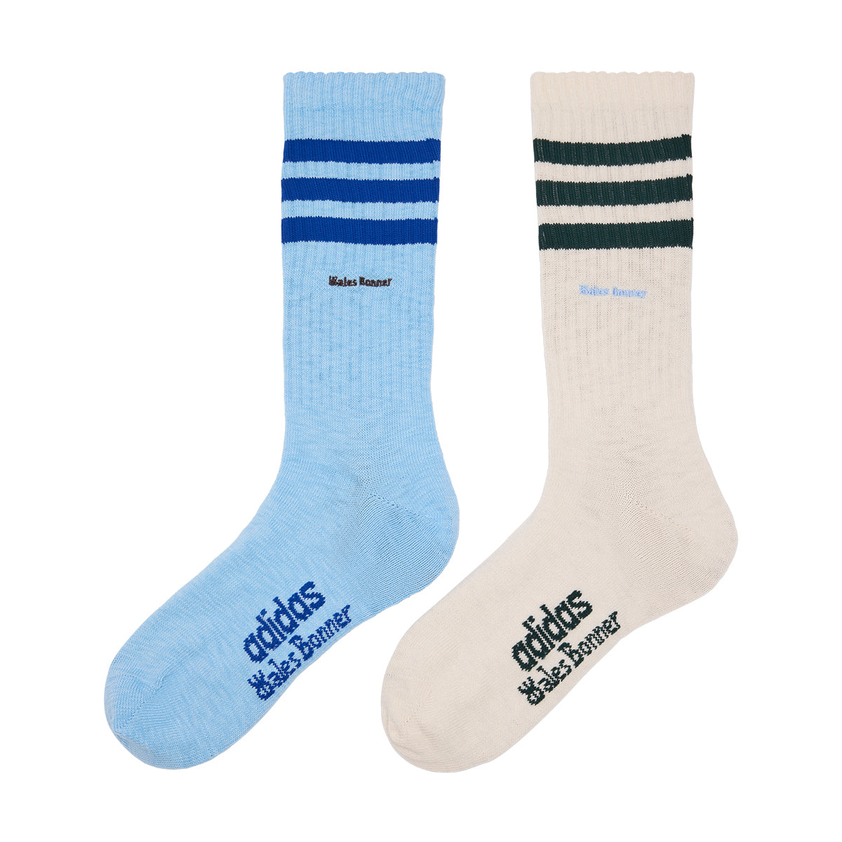 + Wales Bonner 3-Stripes Socks 'Chalk White Clear Sky'