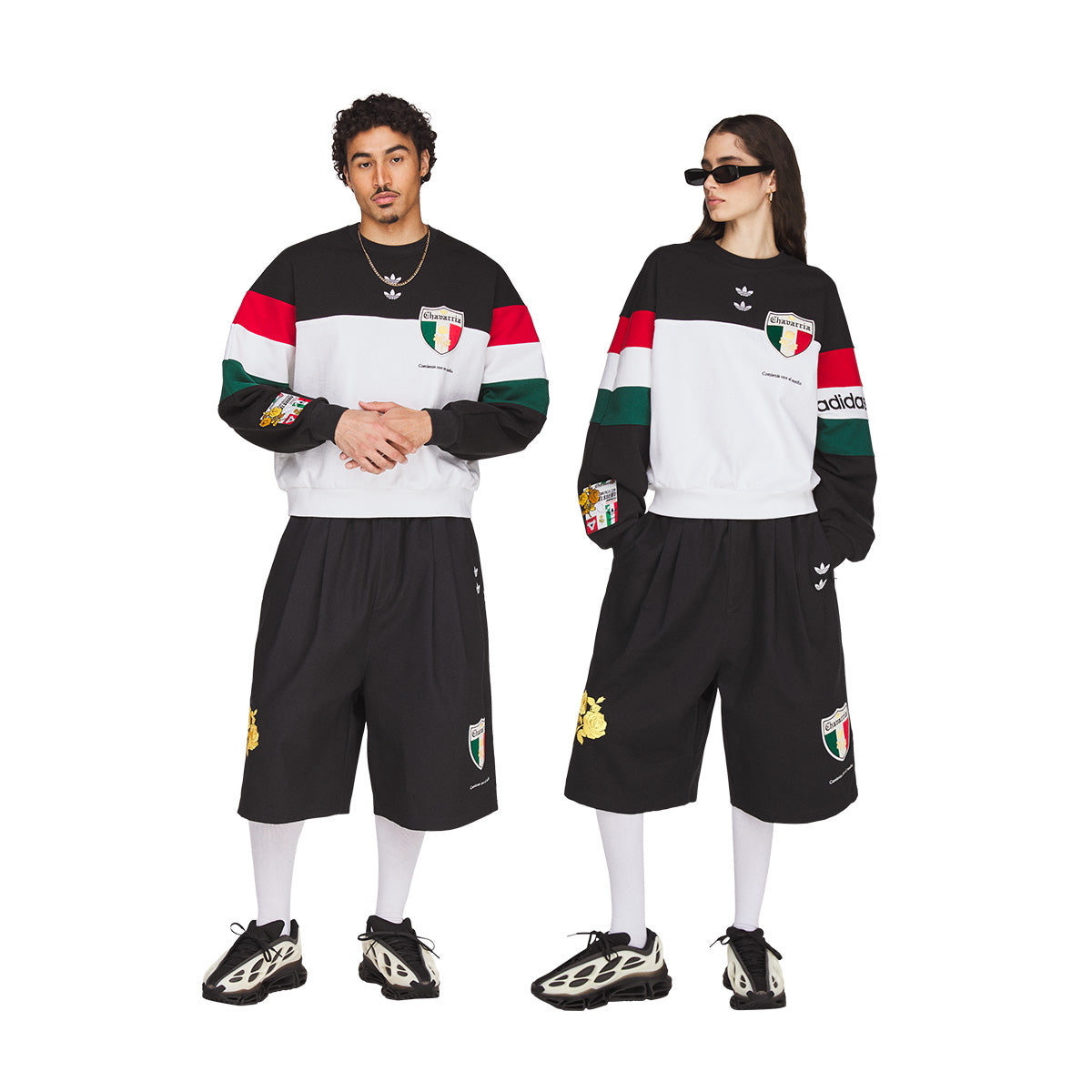 + Willy Chavarria Crew Sweatshirt 'Black White'