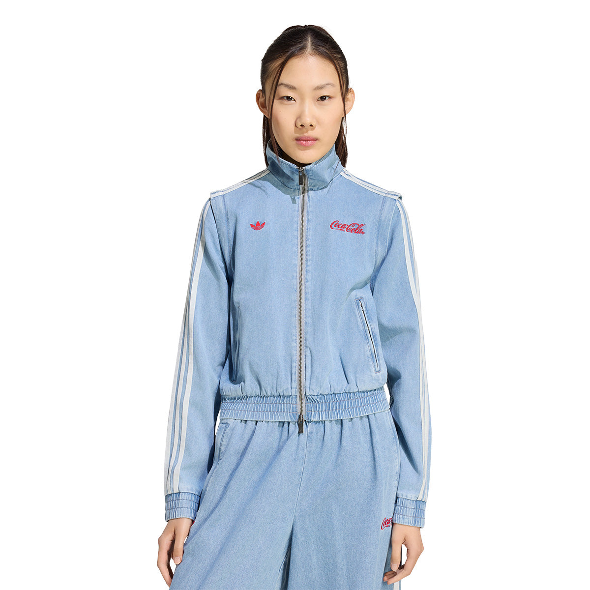 + Coca Cola Wmns Firebird Regular Track Top 'Light Denim'