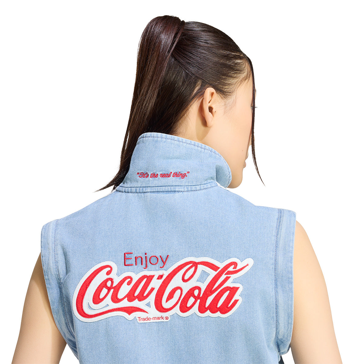 + Coca Cola Wmns Firebird Regular Track Top 'Light Denim'