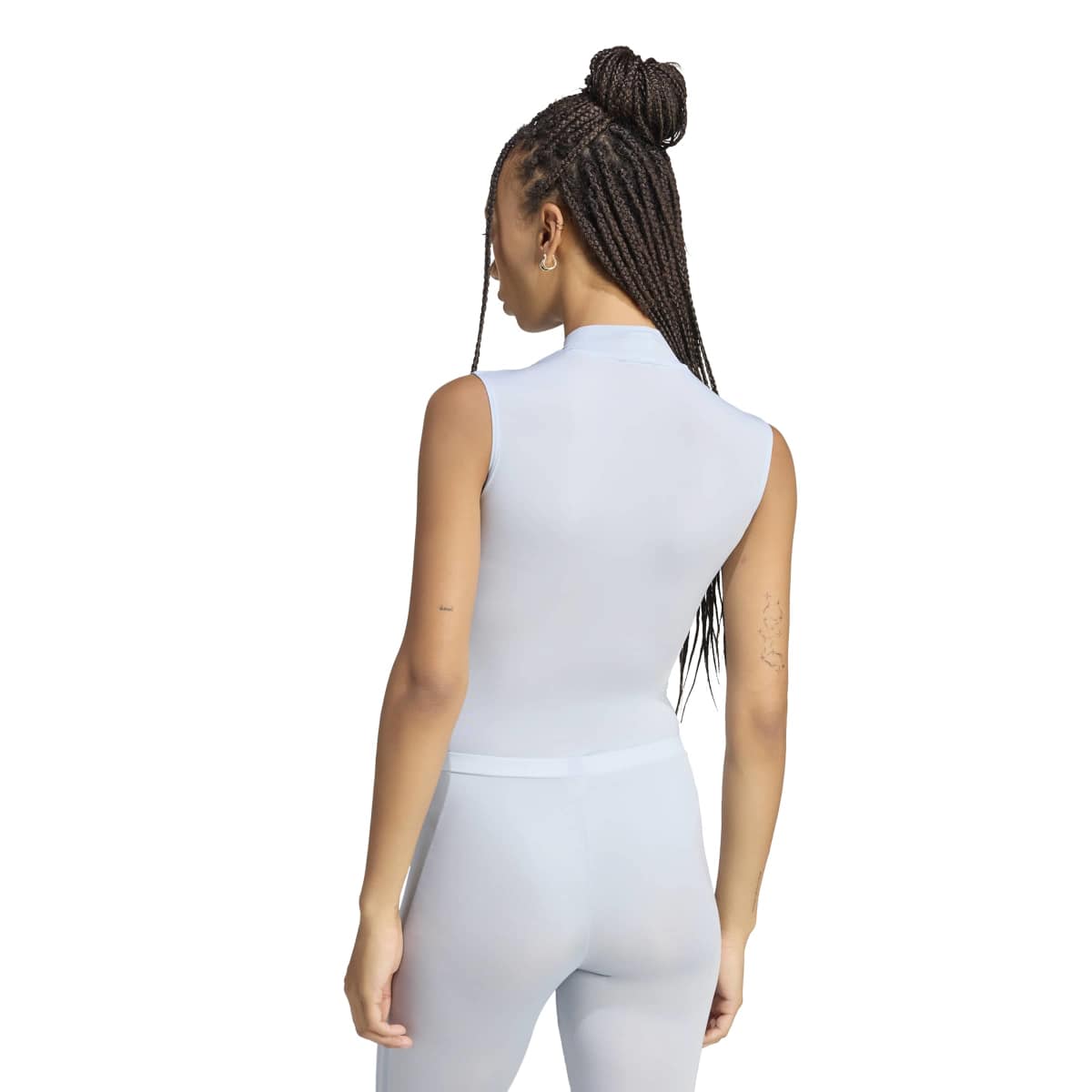 + Jennie Sheer Sleeveless Bodysuit 'Wonder Blue'