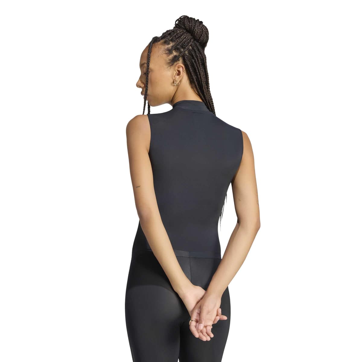 + Jennie Sheer Sleeveless Bodysuit 'Black'