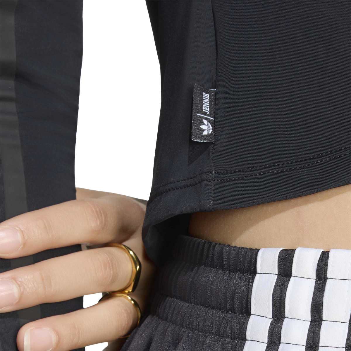 + Jennie Sheer Long Sleeve Tee 'Black'