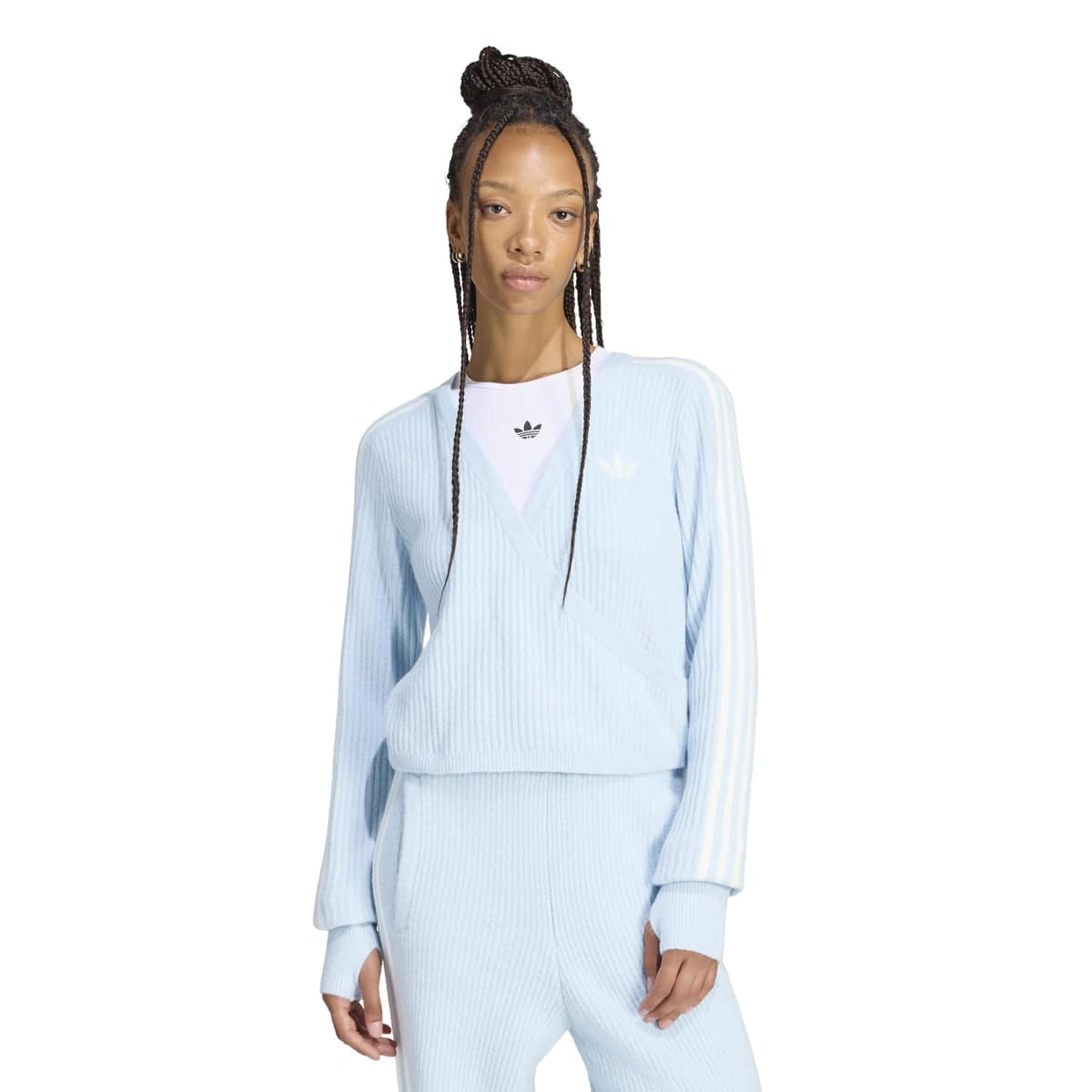+ Jennie Knitted Wrap Around Cardigan 'Wonder Blue'