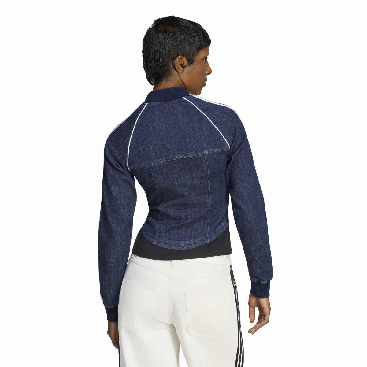 Superstar Denim Corset Track Top 'Indigo'