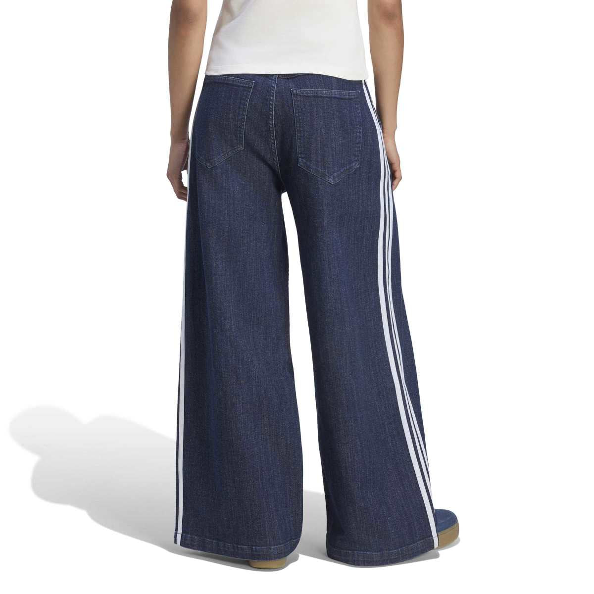 Denim Pleats Wide Leg Joggers 'Indigo'