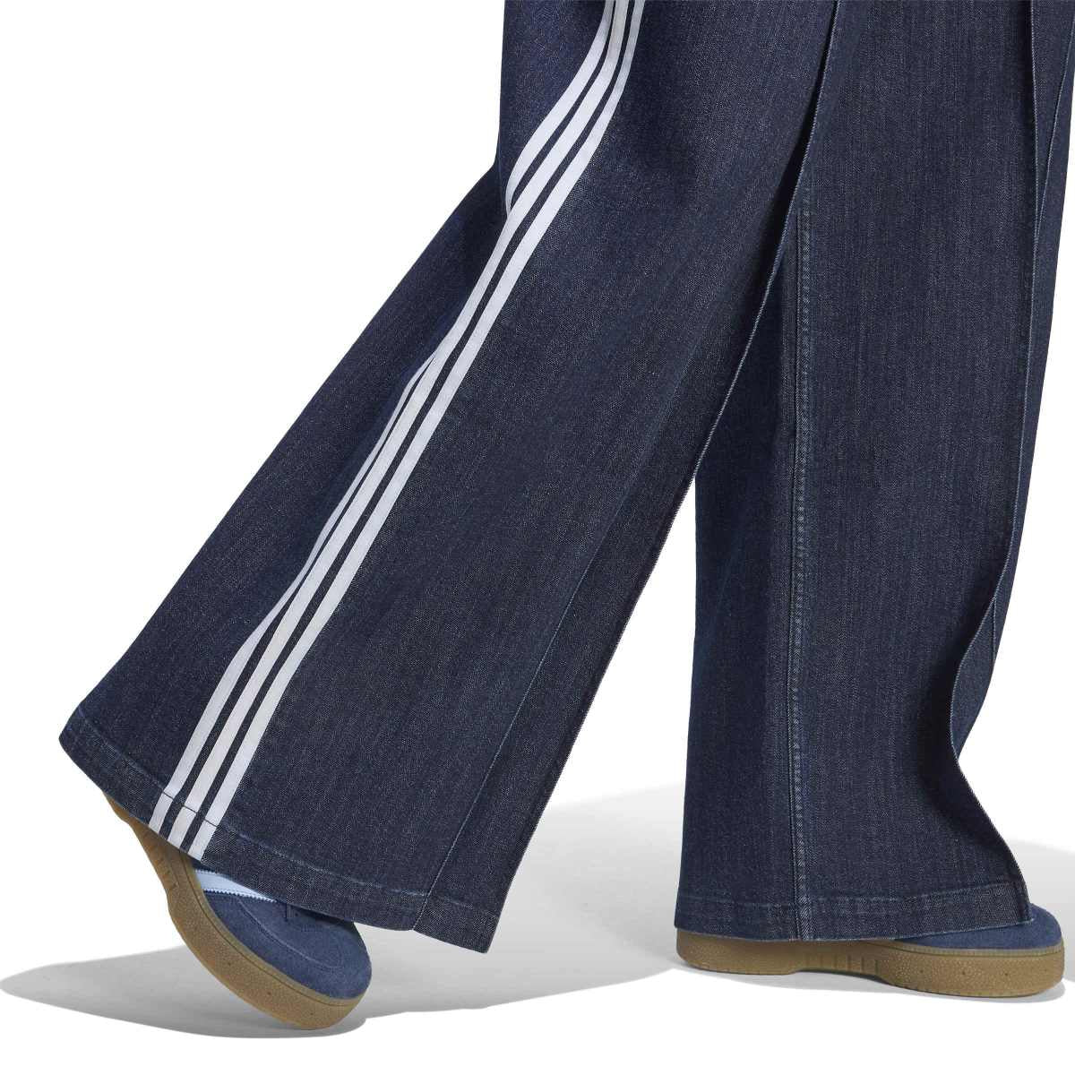 Denim Pleats Wide Leg Joggers 'Indigo'