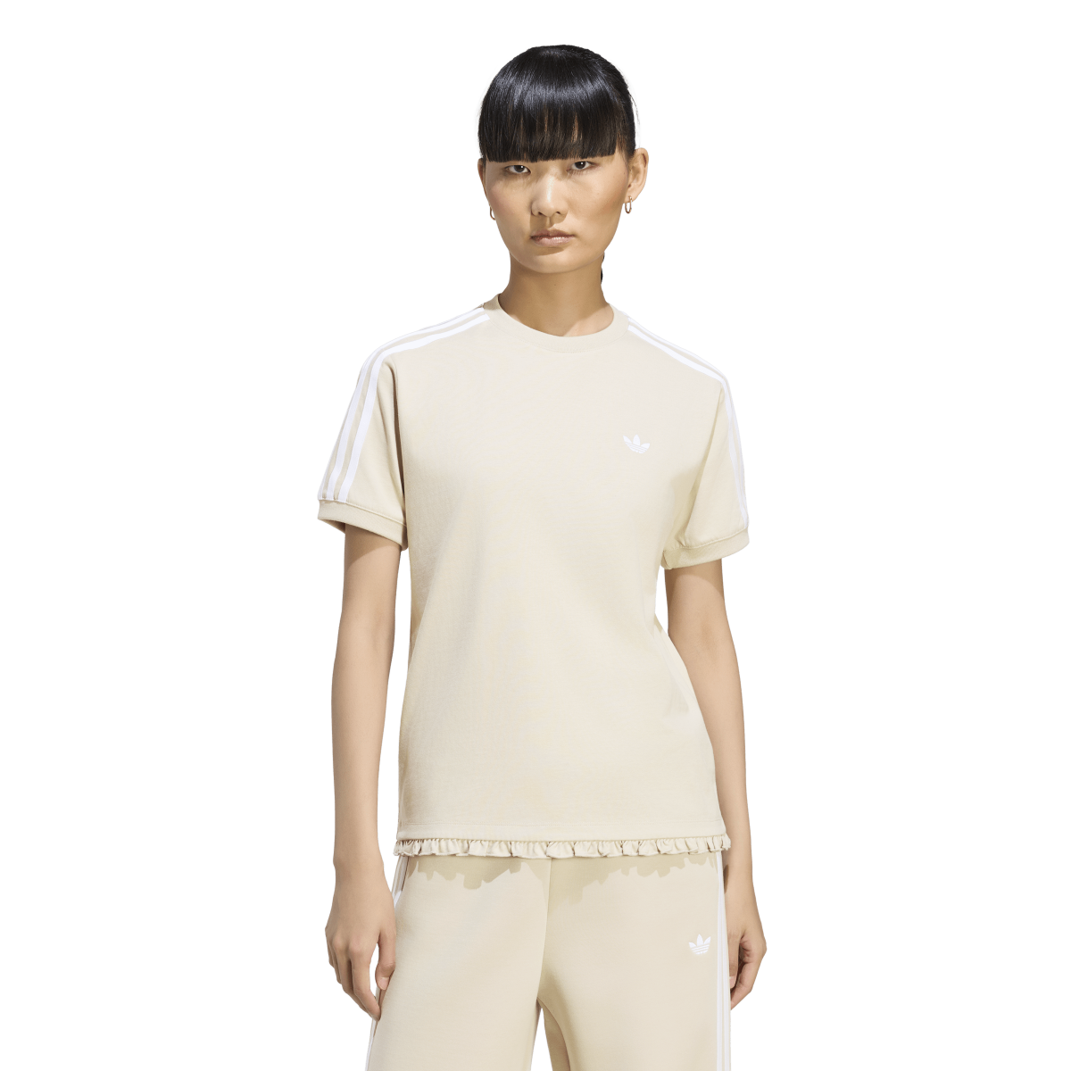 Pleated 3s Tee 'Khaki Three'