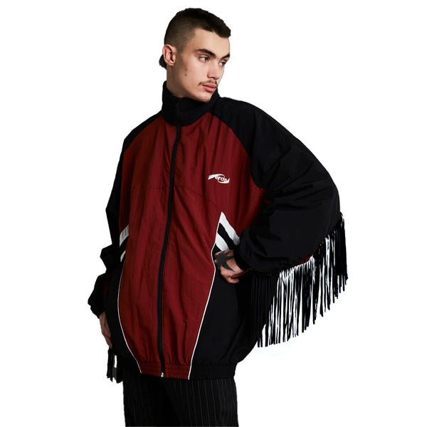 Blue Martine Rose Fringe Track Jacket