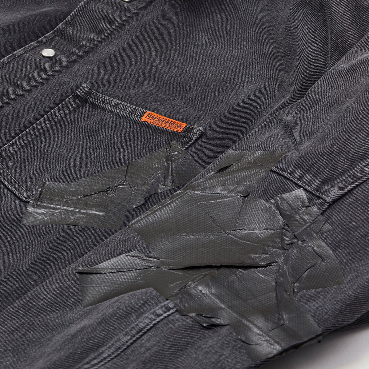 Gaffer Tape Denim Overshirt 'Black Wash'