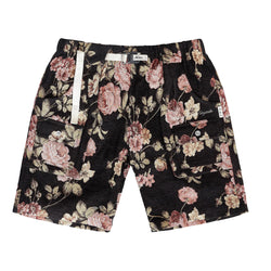 Floral Jacquard Waterproof Shorts 'Black'