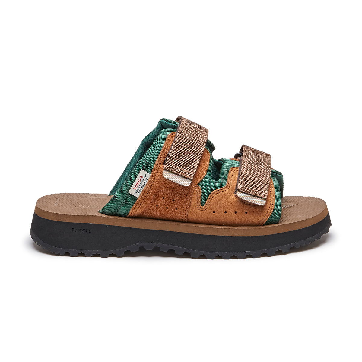【関税込み】Suicoke ブラウン＆グリーン MOGI-ab サンダル MOGI-ab in Brown & Green | Suicoke | Covet + Lou | Covet + Lou