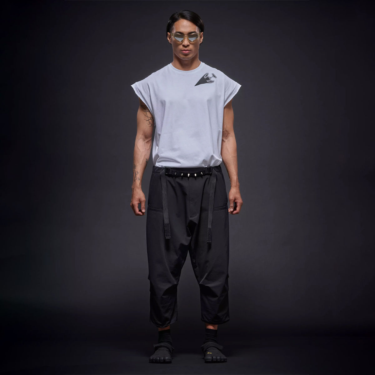 【関税込み】ACRONYM ブラック P17-DS トラウザーズ ACRONYM アクロニウム P17-DS ブラック ウェブ ベルト