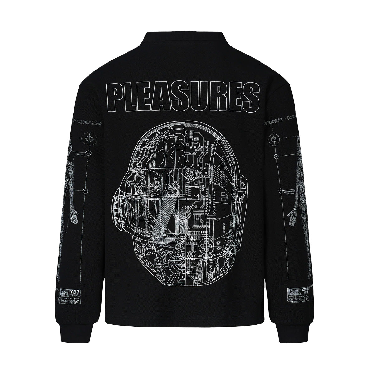 + Daft Punk Schematic L/S Polo 'Black'