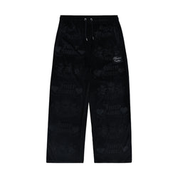 + Juicy Couture Crest Velour Track Pants 'Black'