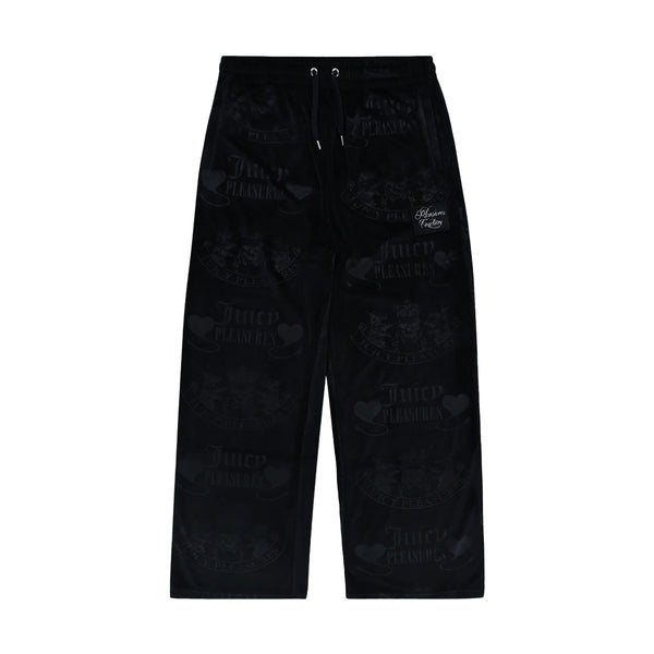 + Juicy Couture Crest Velour Track Pants 'Black'