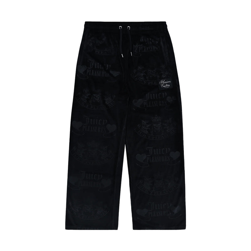 + Juicy Couture Crest Velour Track Pants 'Black'