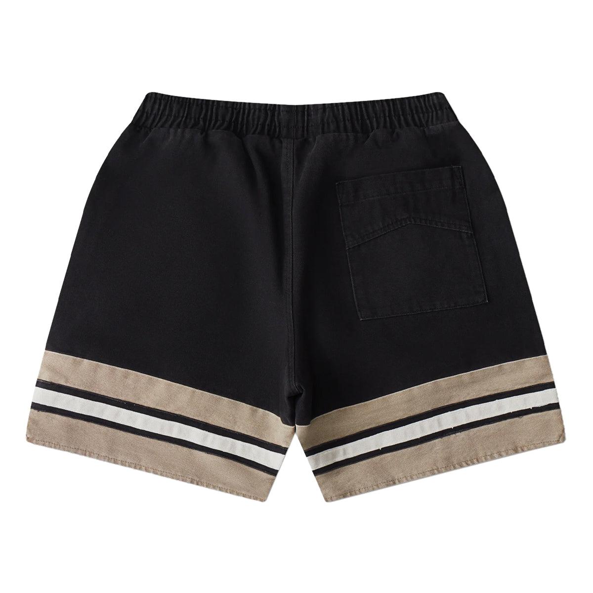 Embroidered Logo Shorts 'Black Khaki'