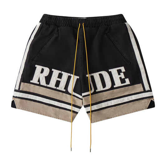 Embroidered Logo Shorts 'Black Khaki'