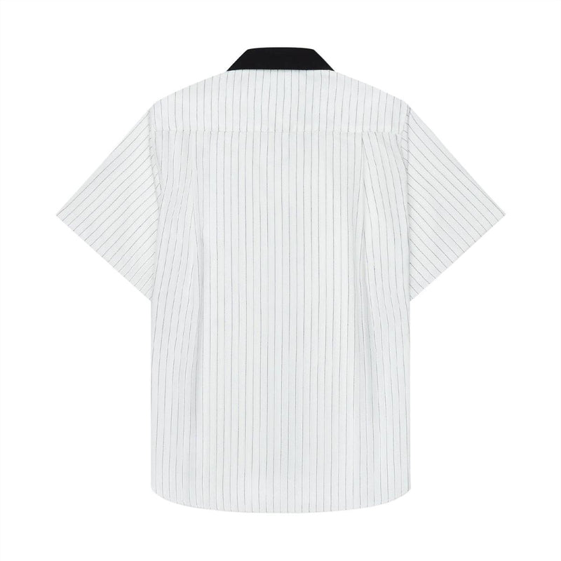 Twill Stripe Mechanic Shirt 'White Black'
