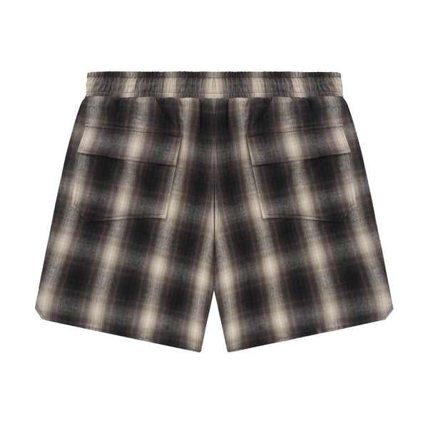 Plaid Logo Shorts 'Black Grey'