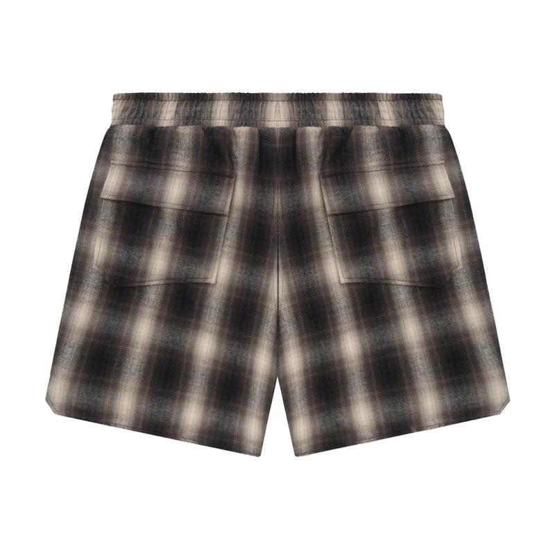 Plaid Logo Shorts 'Black Grey'