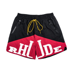 Rhude Yachting Shorts 'Black Maroon'