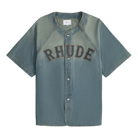 Baseball Denim Shirt 'Dark Indigo'