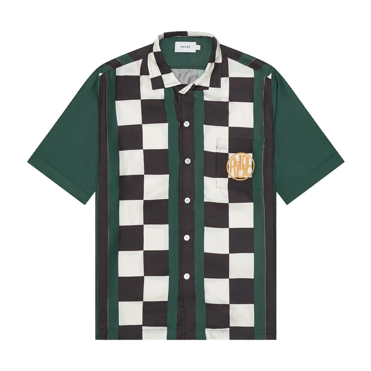 Race Flag Shirt 'Forest Black White'