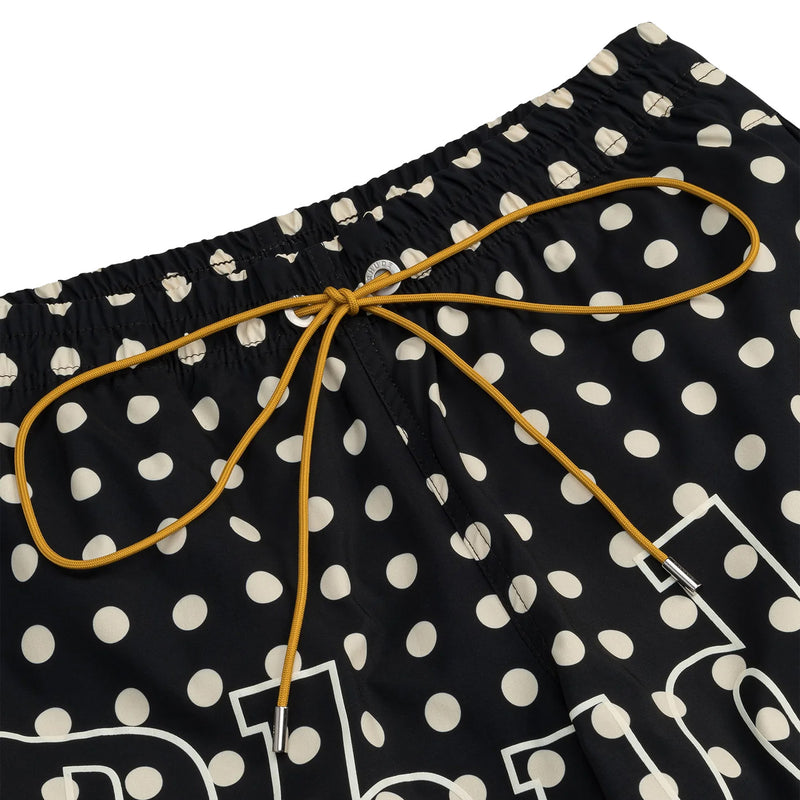 Logo Polka Dot Swim Shorts 'Black White'