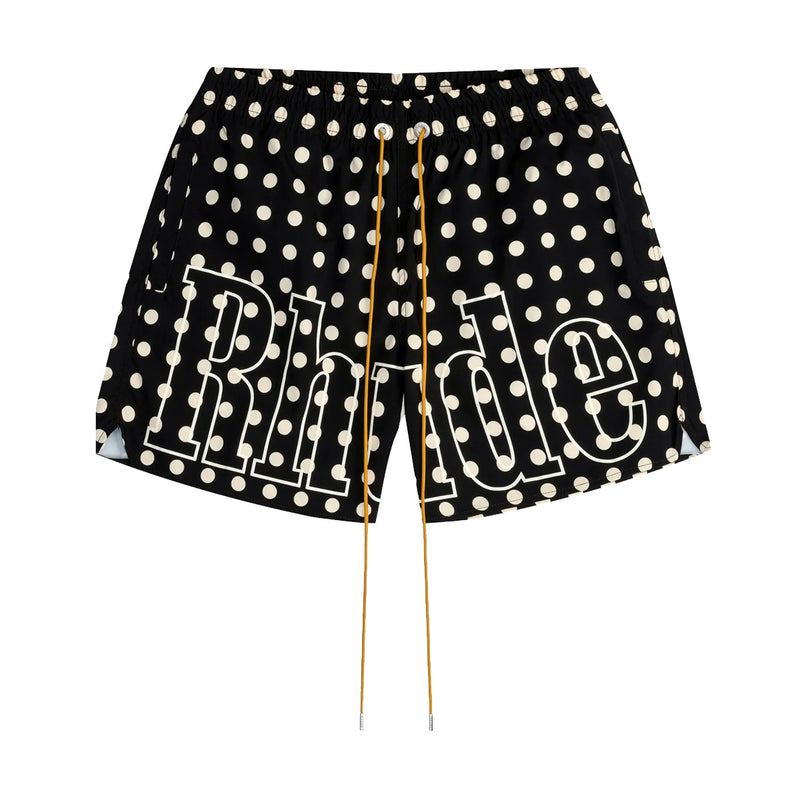 Logo Polka Dot Swim Shorts 'Black White'