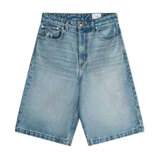 Drop Crotch Denim Shorts 'Light Indigo'