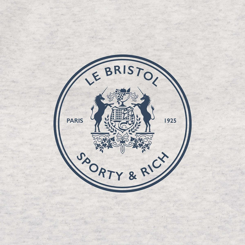 + Le Bristol Paris Crest Gym Shorts 'Heather Grey Navy'