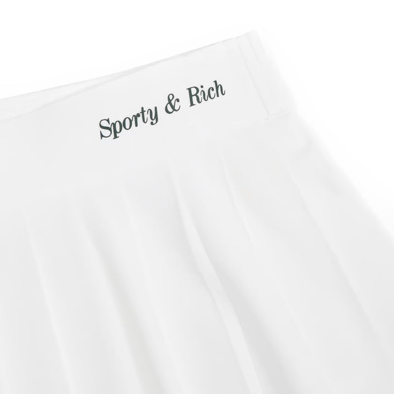 Classic Logo Pleated Skirt 'White'