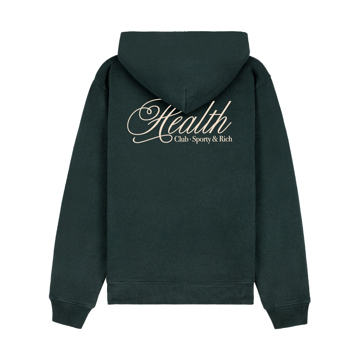 ★Sporty & Rich★ New Health Slogan Print Sweatshirt Forest Sporty & Rich Health Script Hoodie 'Forest' – Limited Edt
