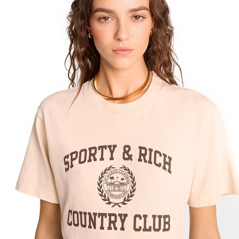 Varsity Crest Tee 'Cream'