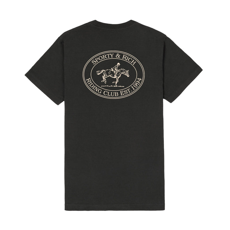 Riding Club Tee 'Faded Black'