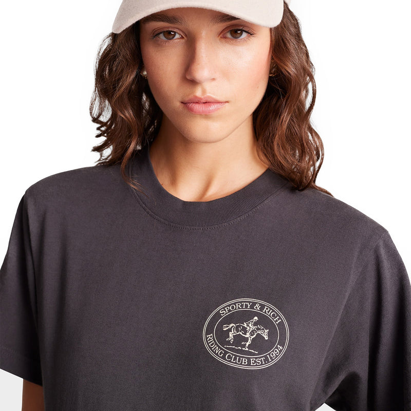 Riding Club Tee 'Faded Black'