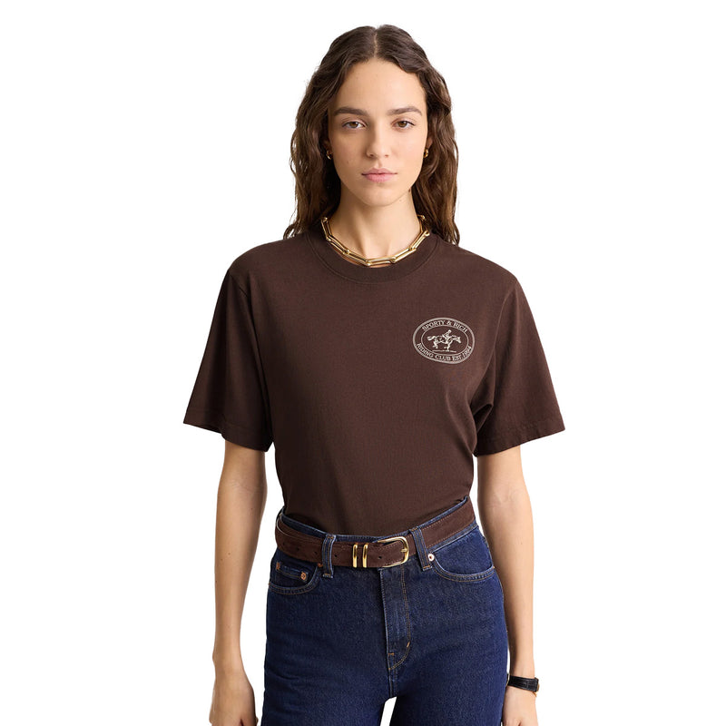 Riding Club Tee 'Chocolate'