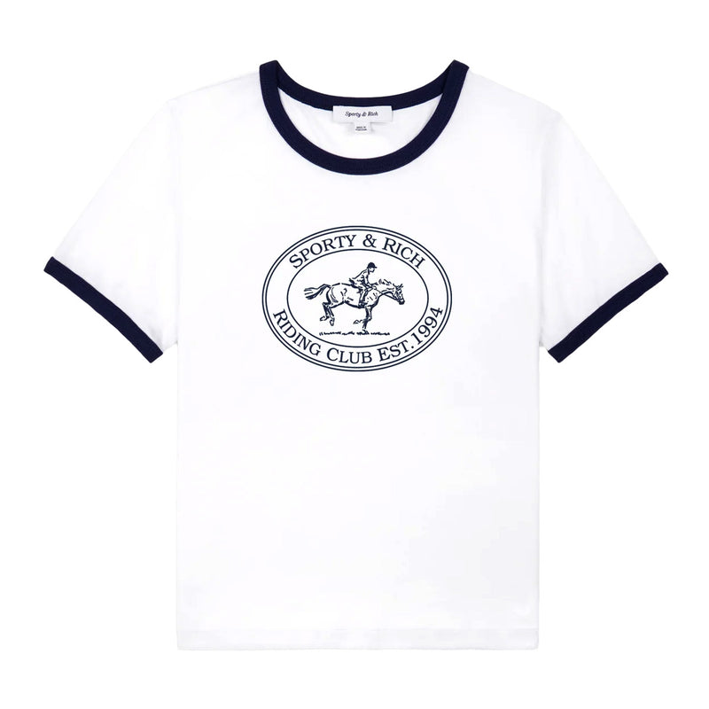 Riding Club Ringer Tee 'White'