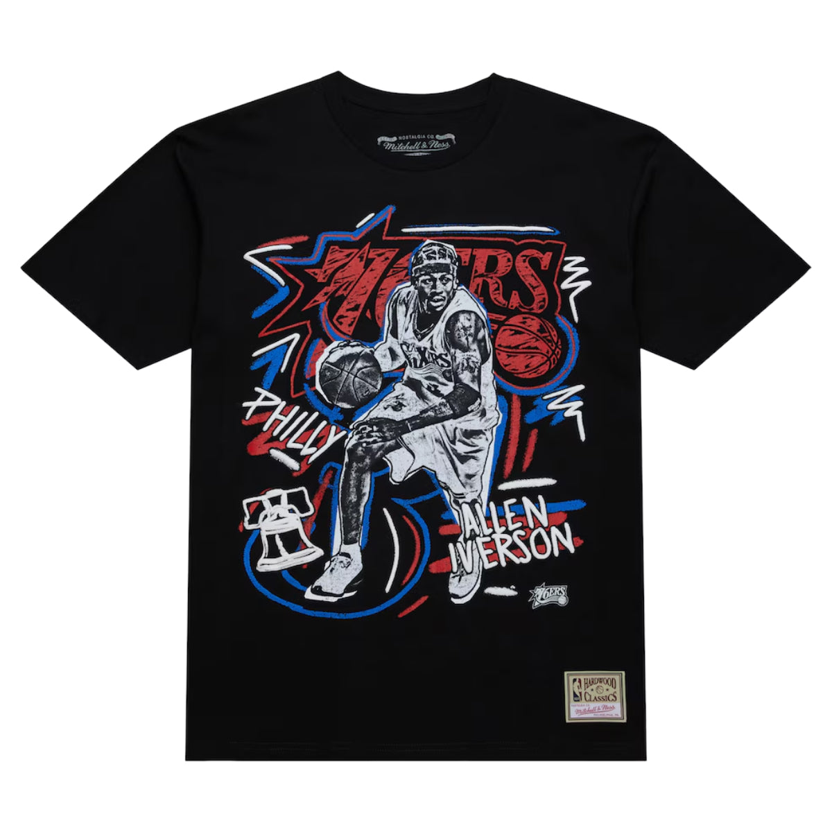 NBA Chalked Up T-Shirt Allen Iverson Philadelphia 76ers 'Black'