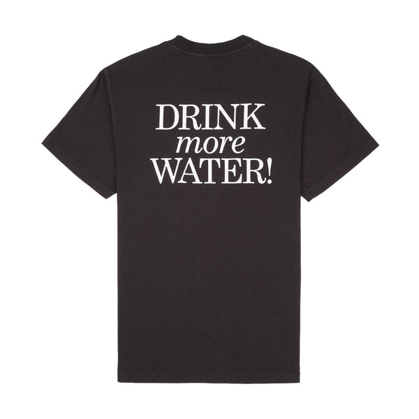 New Drink More Water Tee 'Faded Black'