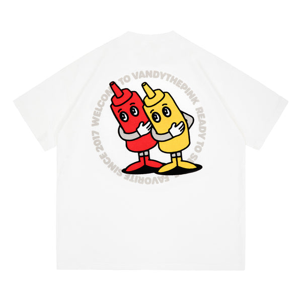 VTP Shop Logo Diner Tee 'White Red Yellow'