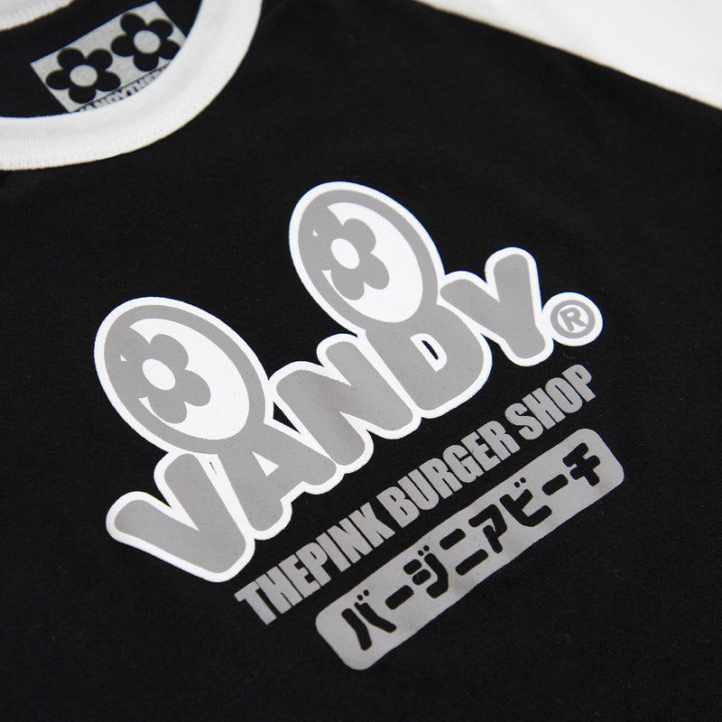 VTP Burger Shop Logo Baby Tee 'Black Grey'