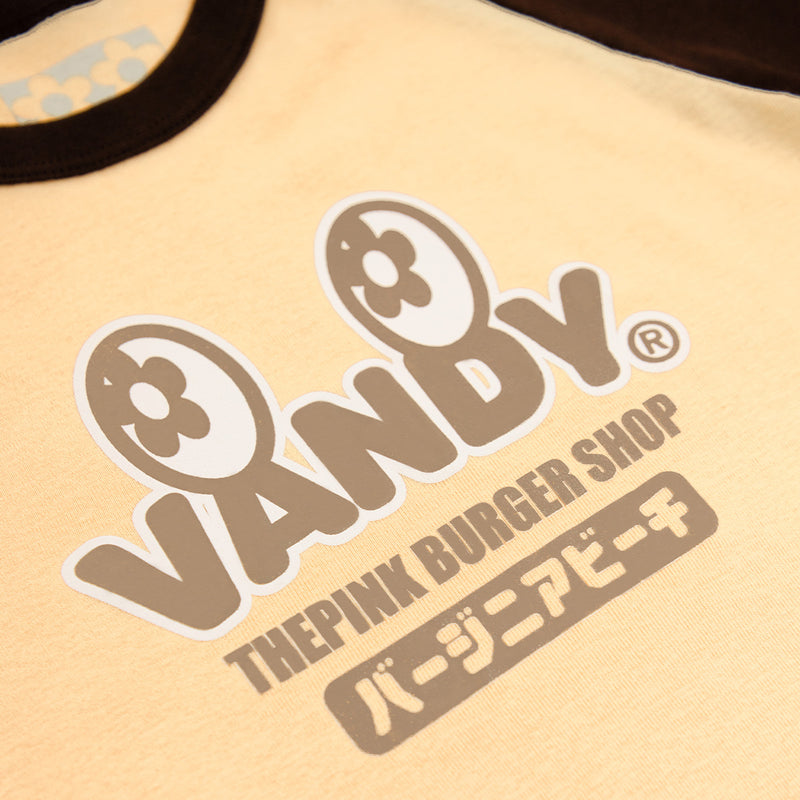 VTP Burger Shop Logo Baby Tee 'Brown Beige'