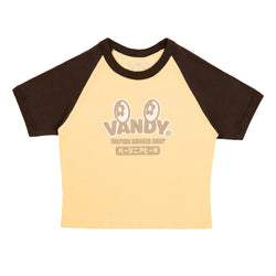 VTP Burger Shop Logo Baby Tee 'Brown Beige'