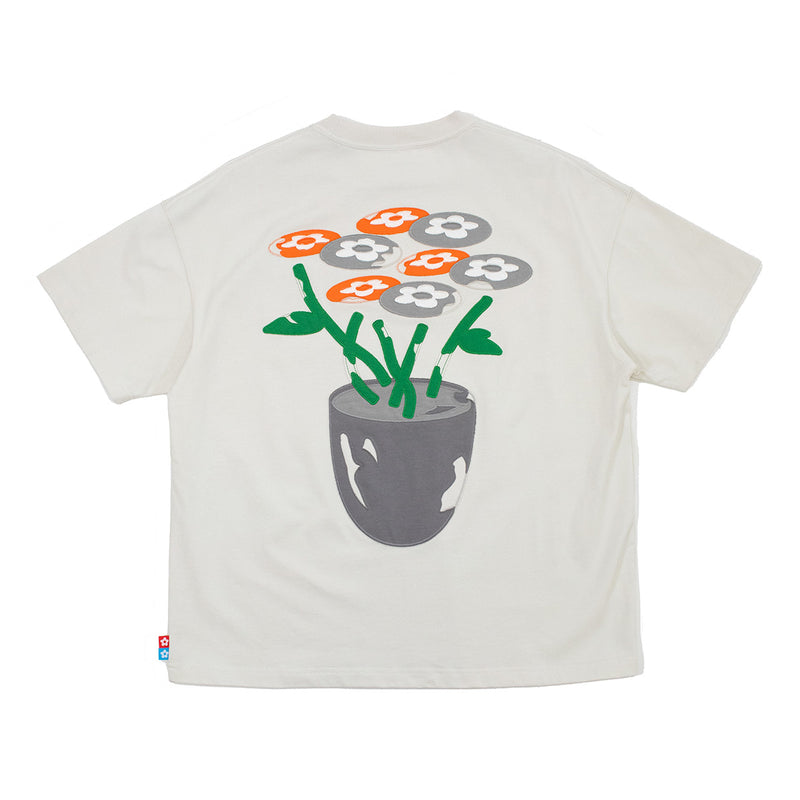 Design Flower Patch Tee 'Washed Grey'